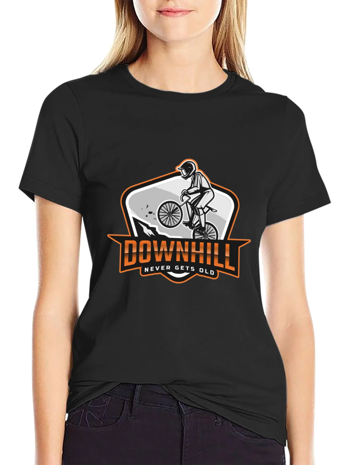 Downhill Biker Graphic T-Shirt - Never Gets Old product image 2