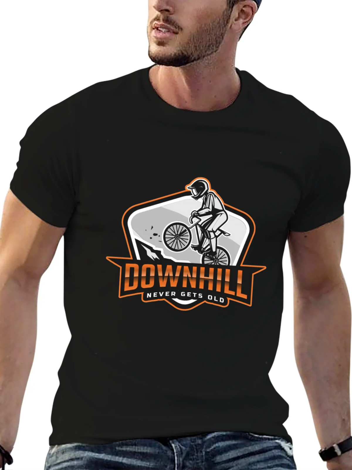 Downhill Biker Graphic T-Shirt - Never Gets Old product image 6