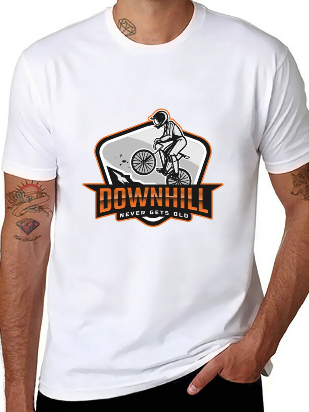 Downhill Biker Graphic T-Shirt - Never Gets Old product image 7