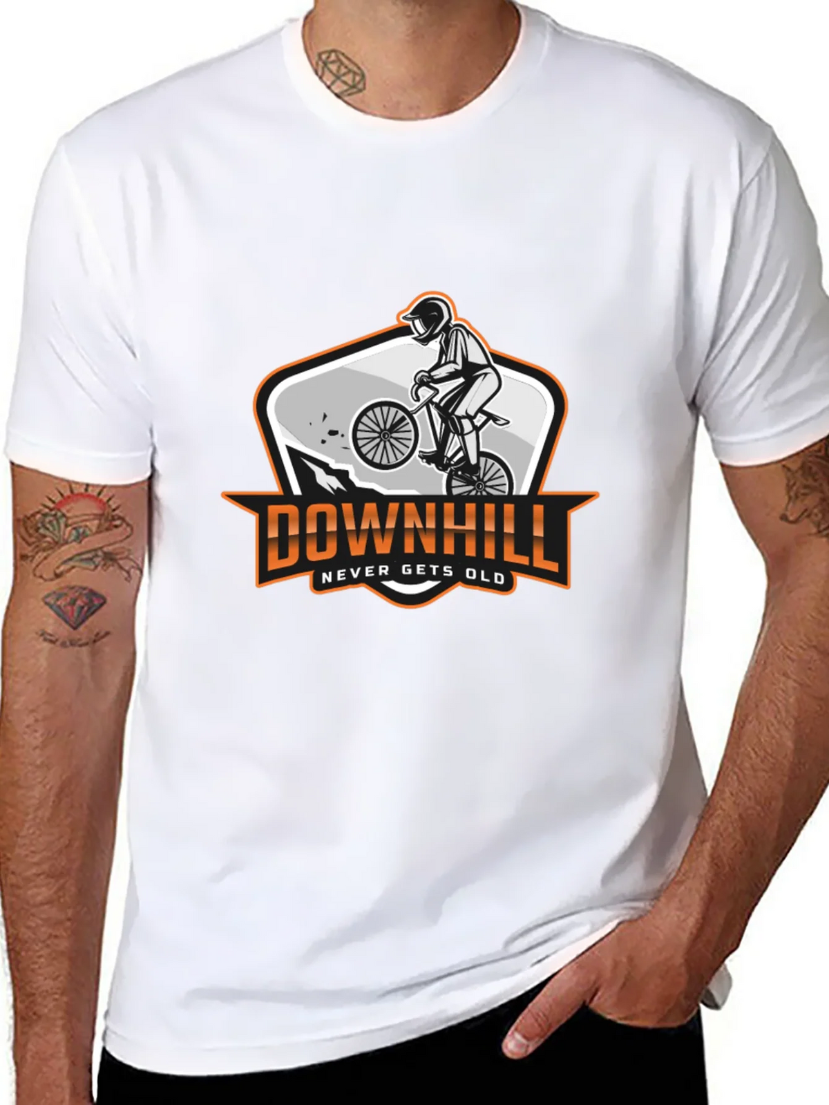 Downhill Biker Graphic T-Shirt - Never Gets Old product image 7