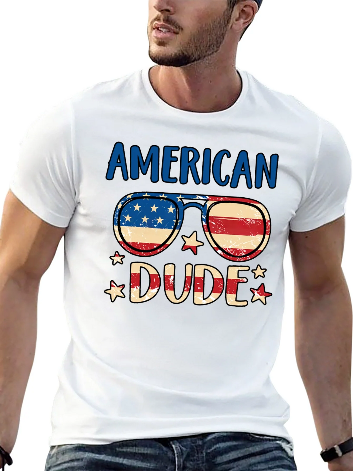 American Dude Patriotic T-Shirt product image 12
