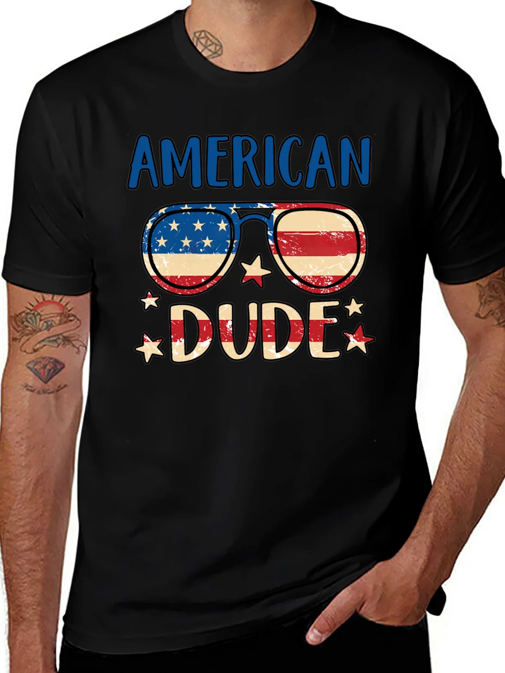 American Dude Patriotic T-Shirt product image 1