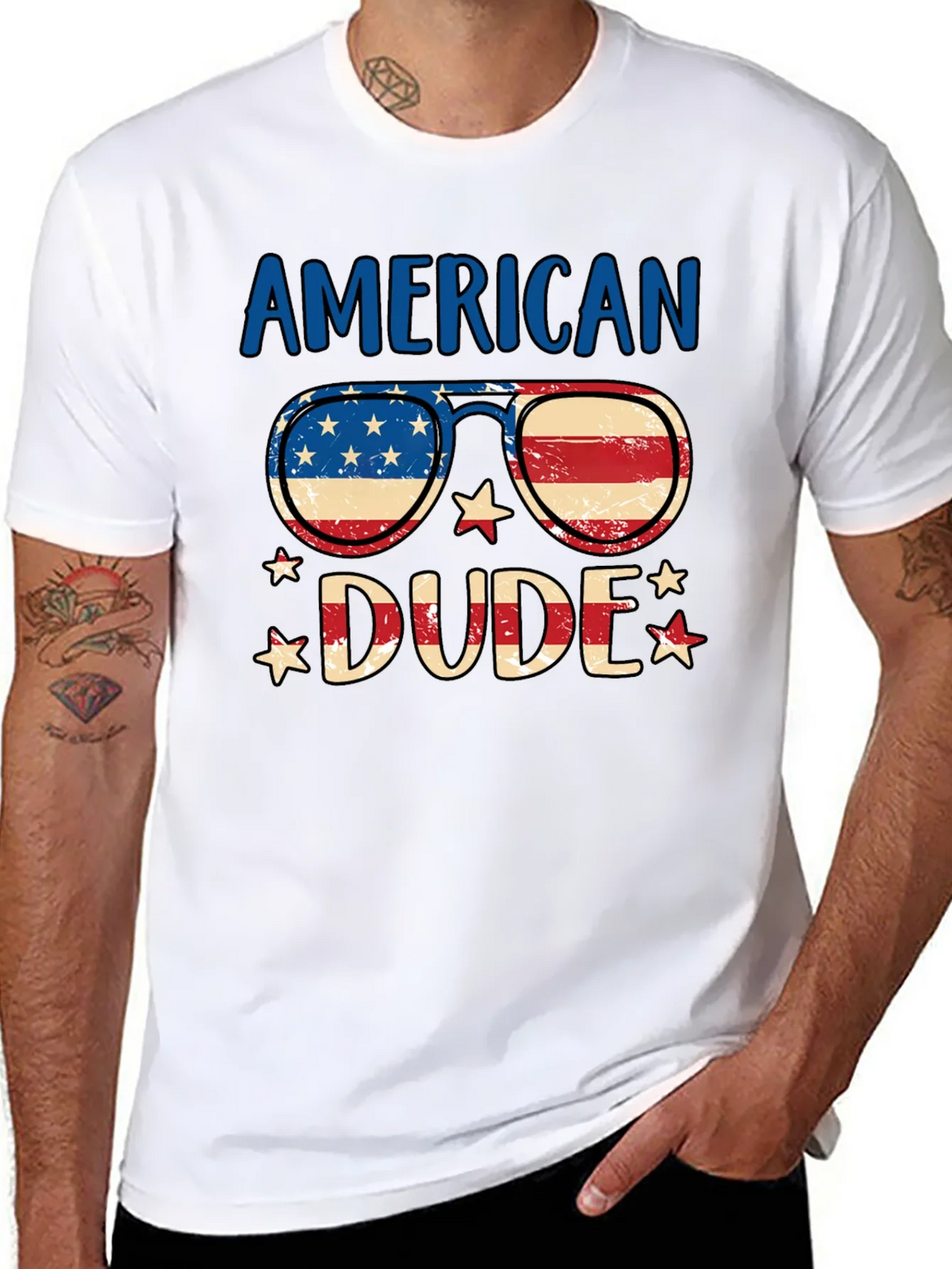 American Dude Patriotic T-Shirt product image 7