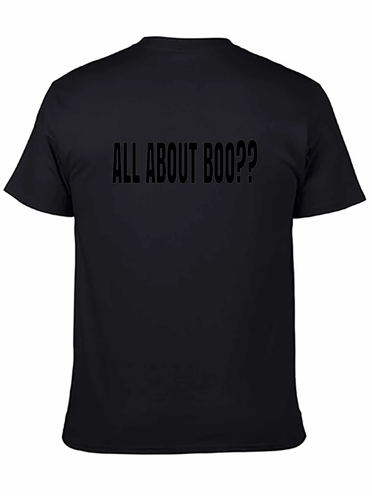 All About Boo?? Mens Black Graphic T-Shirt product image 3