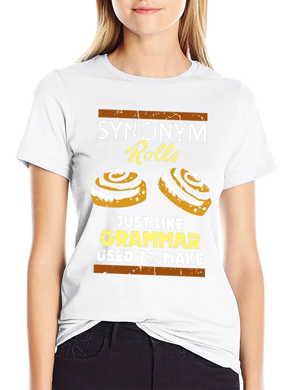 Synonym Rolls T-Shirt: Grammar Joke Tee product image 8