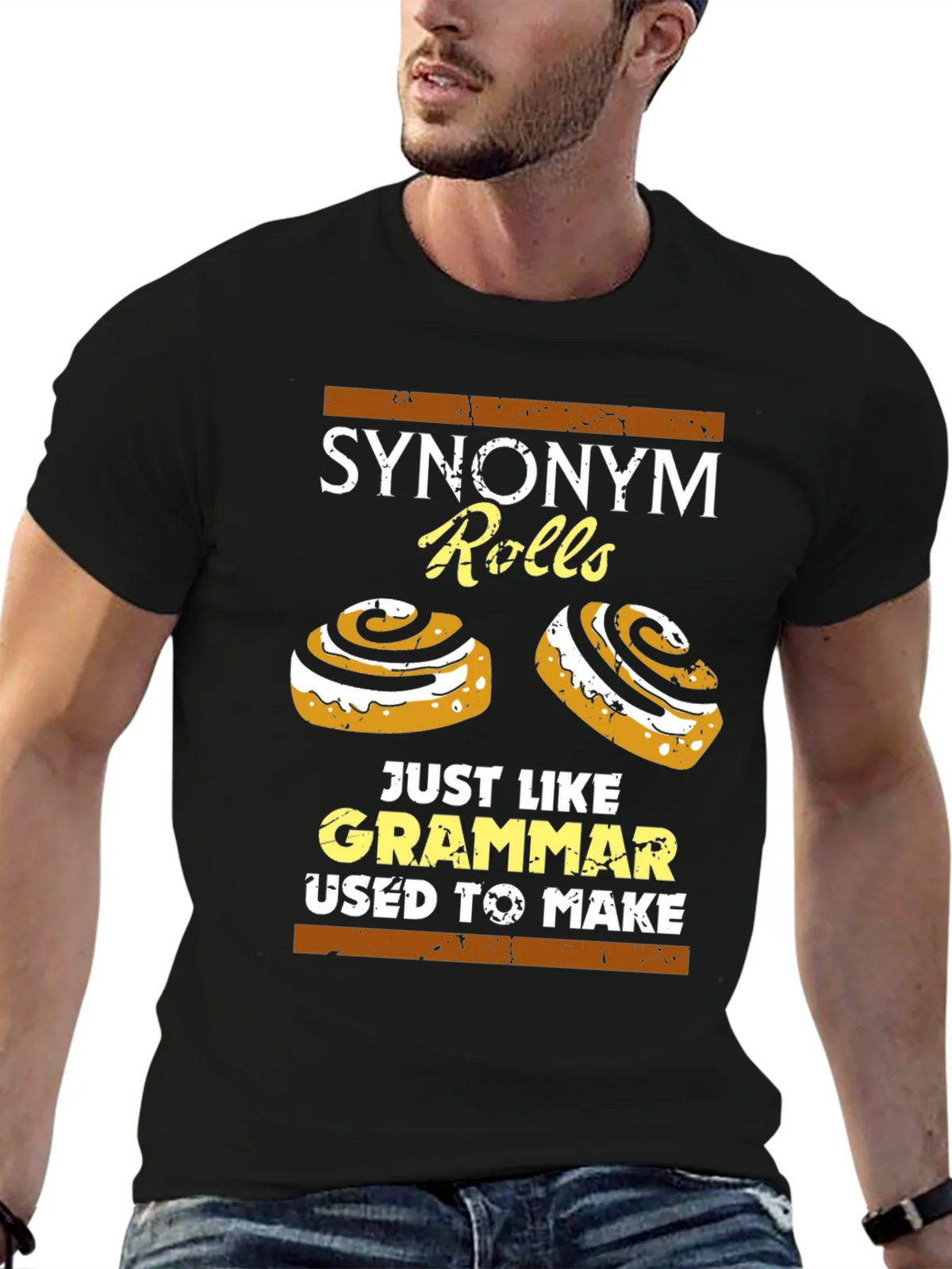 Synonym Rolls T-Shirt: Grammar Joke Tee product image 6