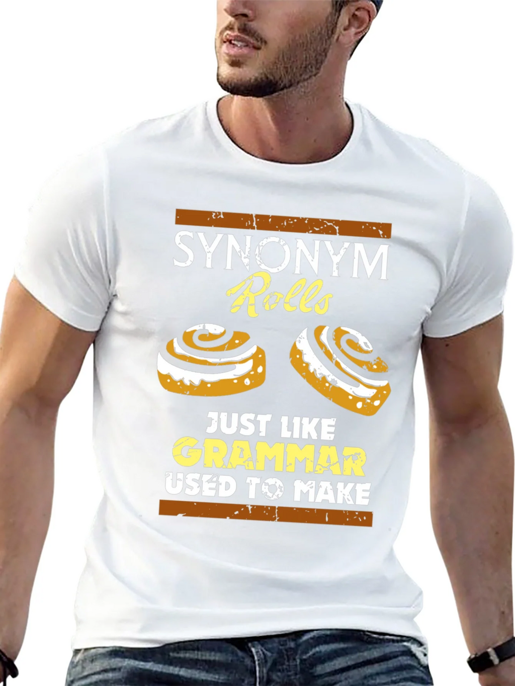 Synonym Rolls T-Shirt: Grammar Joke Tee product image 12