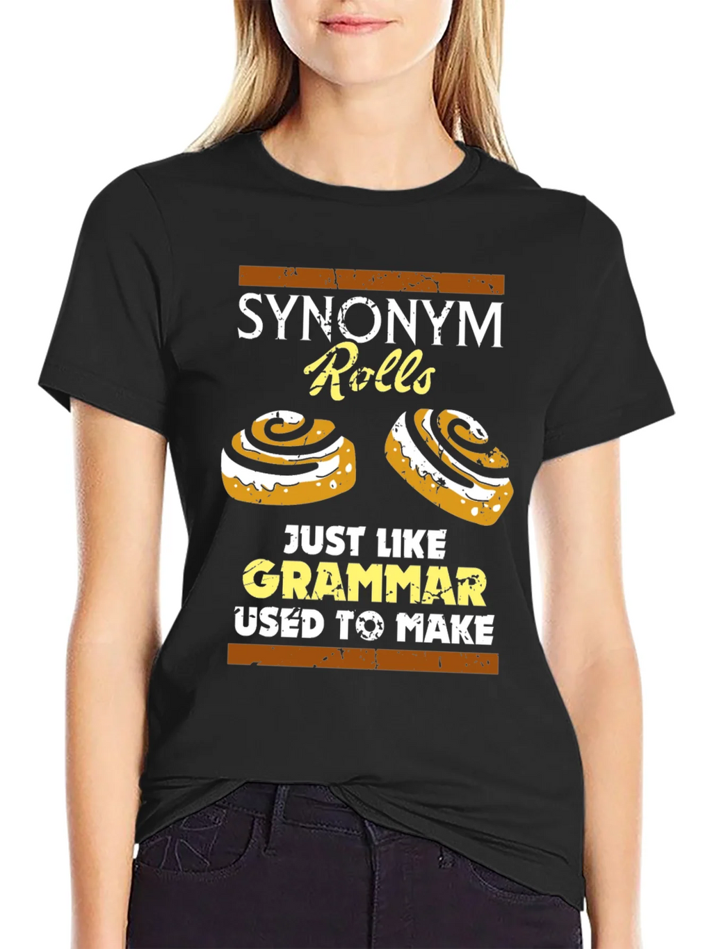 Synonym Rolls T-Shirt: Grammar Joke Tee product image 2
