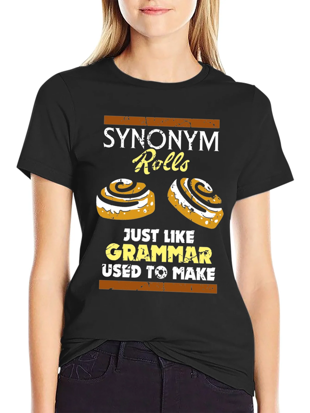 Synonym Rolls T-Shirt: Grammar Joke Tee product image 2