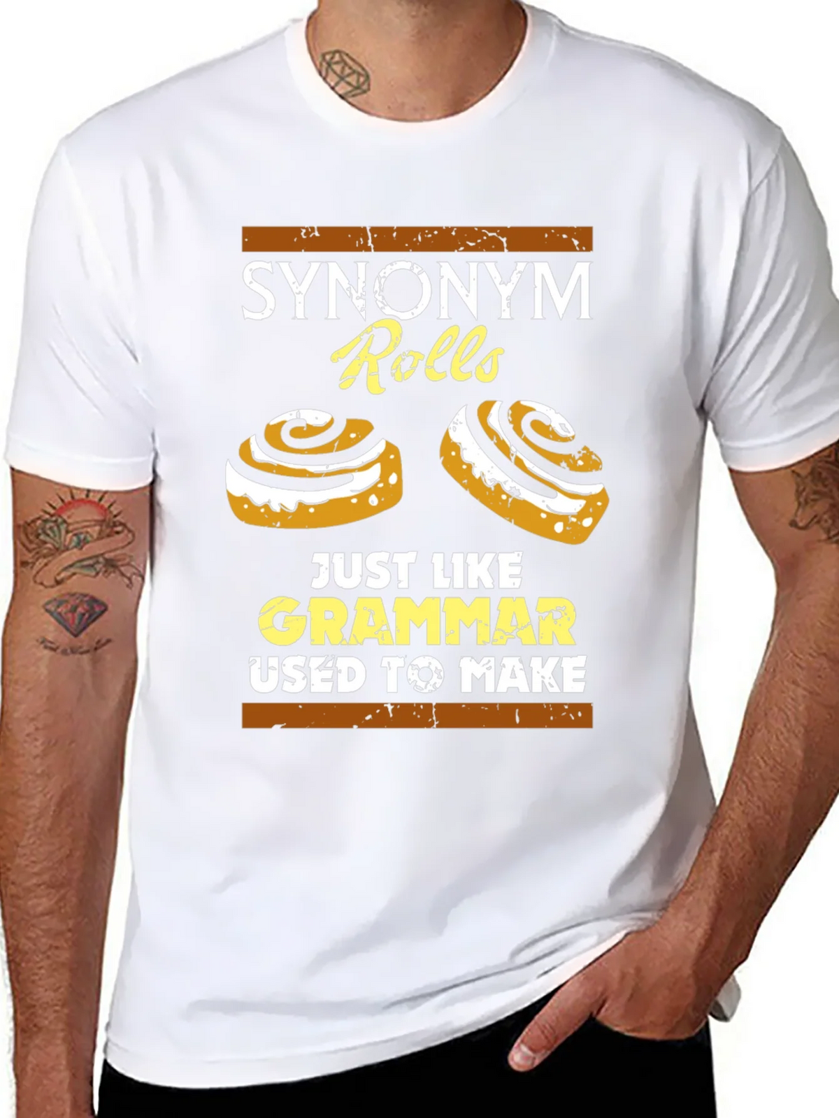 Synonym Rolls T-Shirt: Grammar Joke Tee product image 7