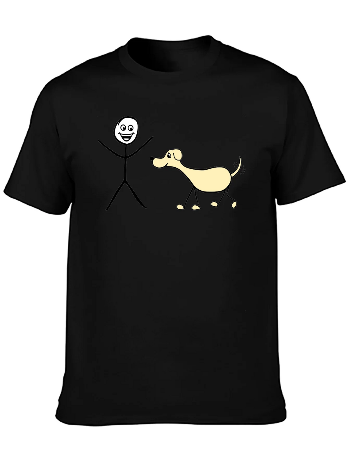 Funny Stick Figure Dog Walk T-Shirt product image 3