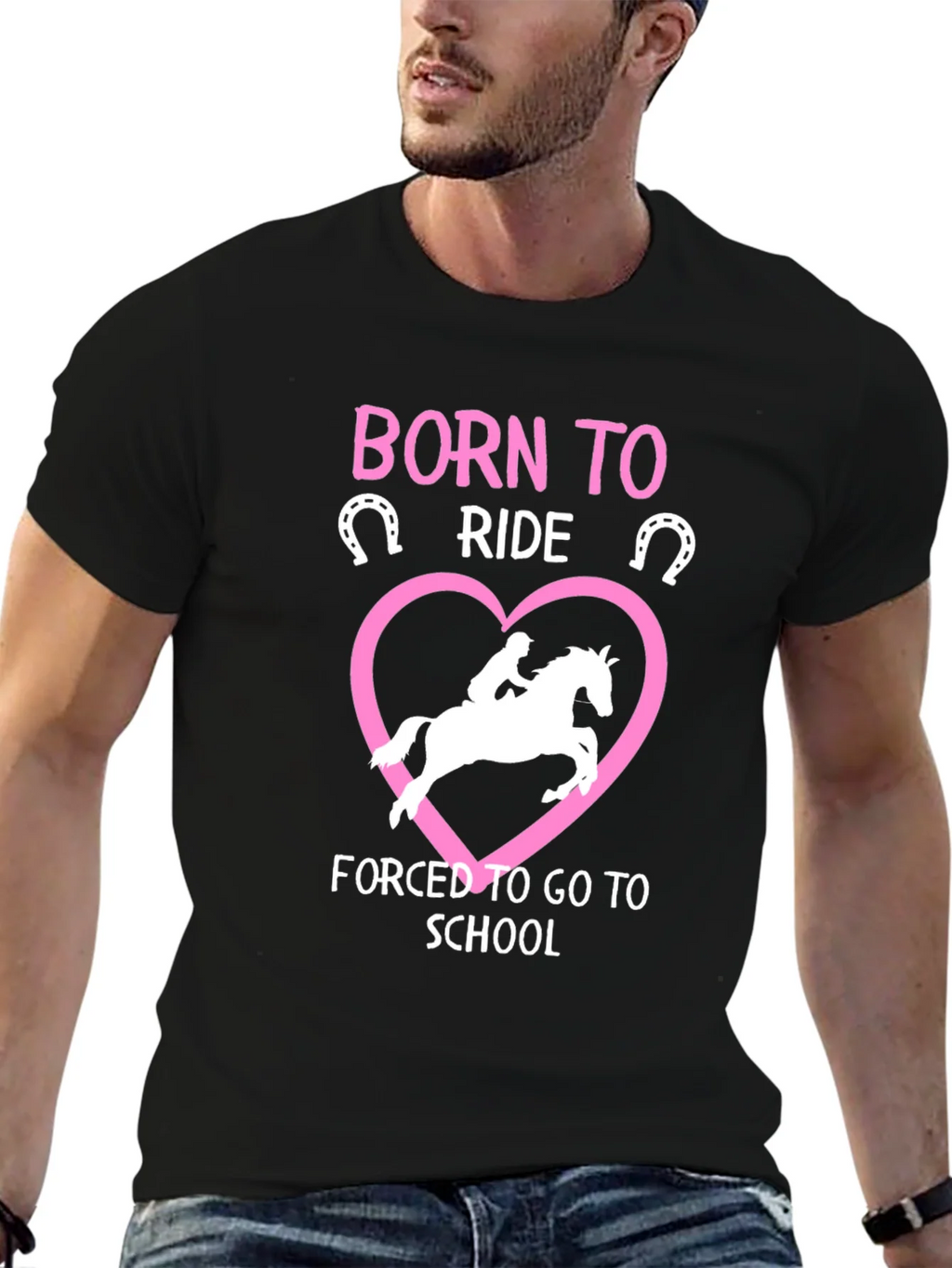 Born to Ride Horse Graphic T-Shirt product image 6