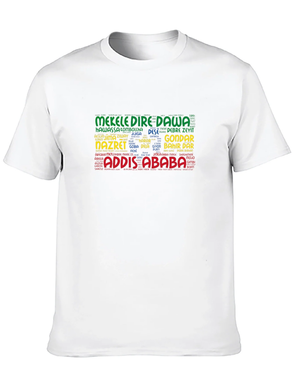 Ethiopian Cities Word Art T-Shirt product image 4