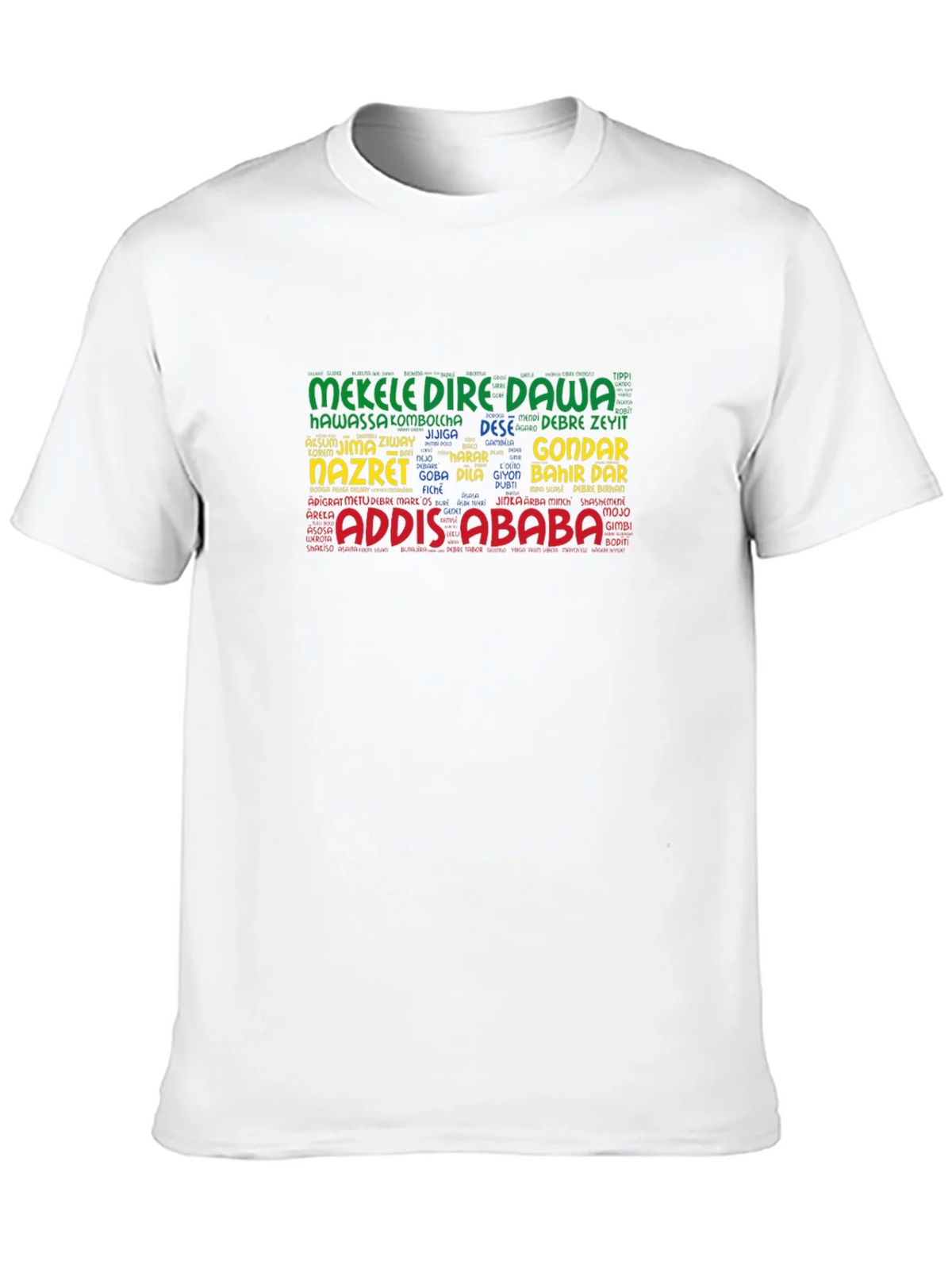 Ethiopian Cities Word Art T-Shirt product image 4