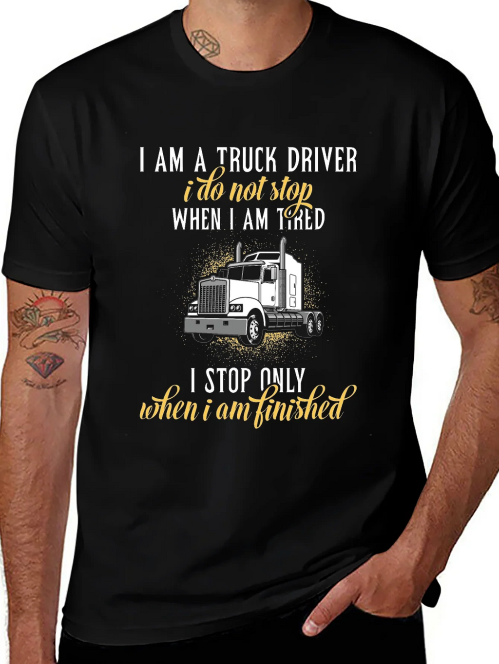 Truck Driver Graphic T-Shirt - Never Stop product image 1