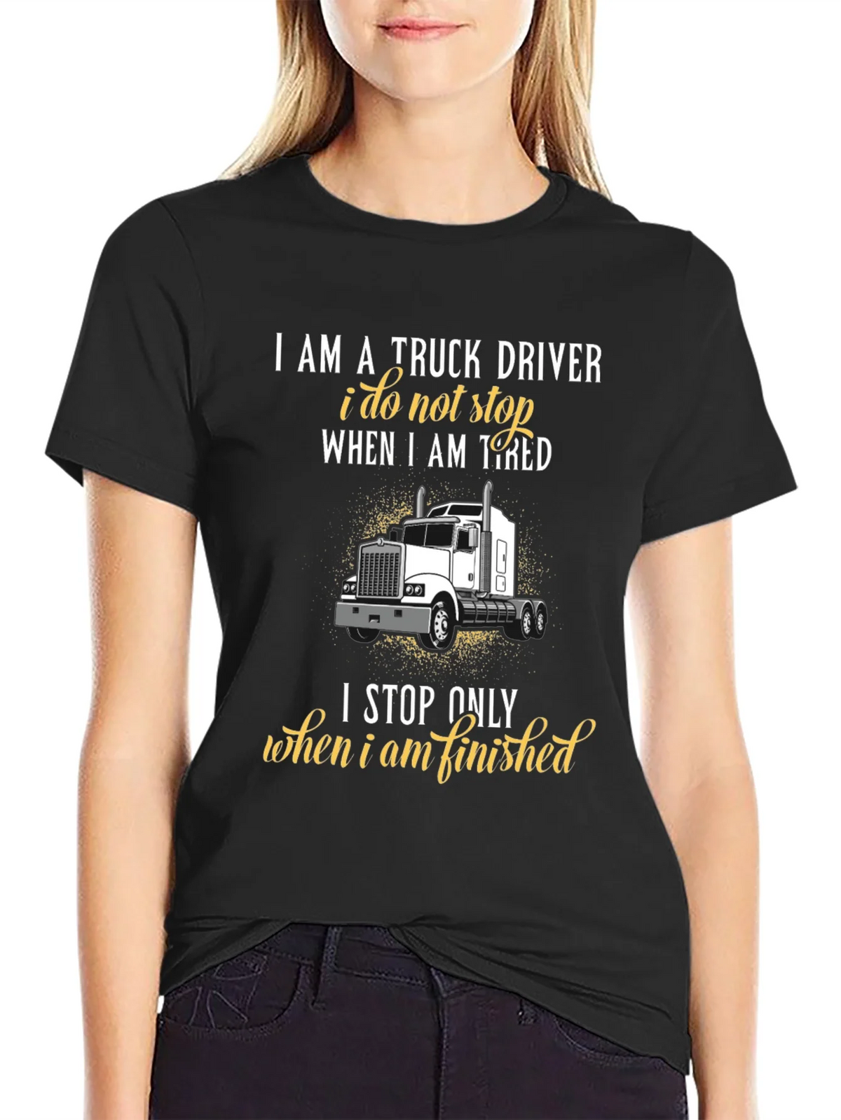 Truck Driver Graphic T-Shirt - Never Stop product image 2