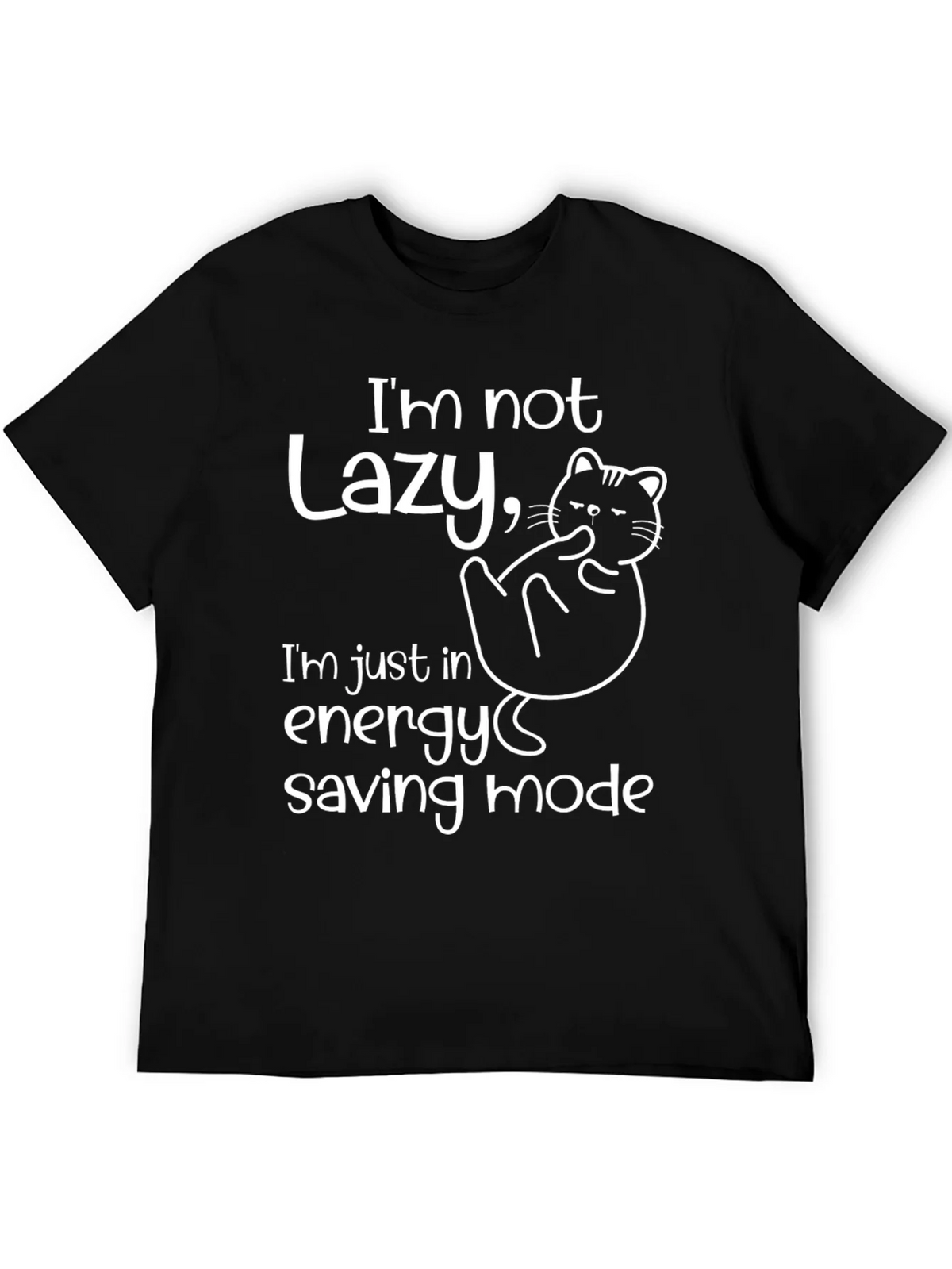 Lazy Cat Energy Saving Mode T-Shirt product image 5