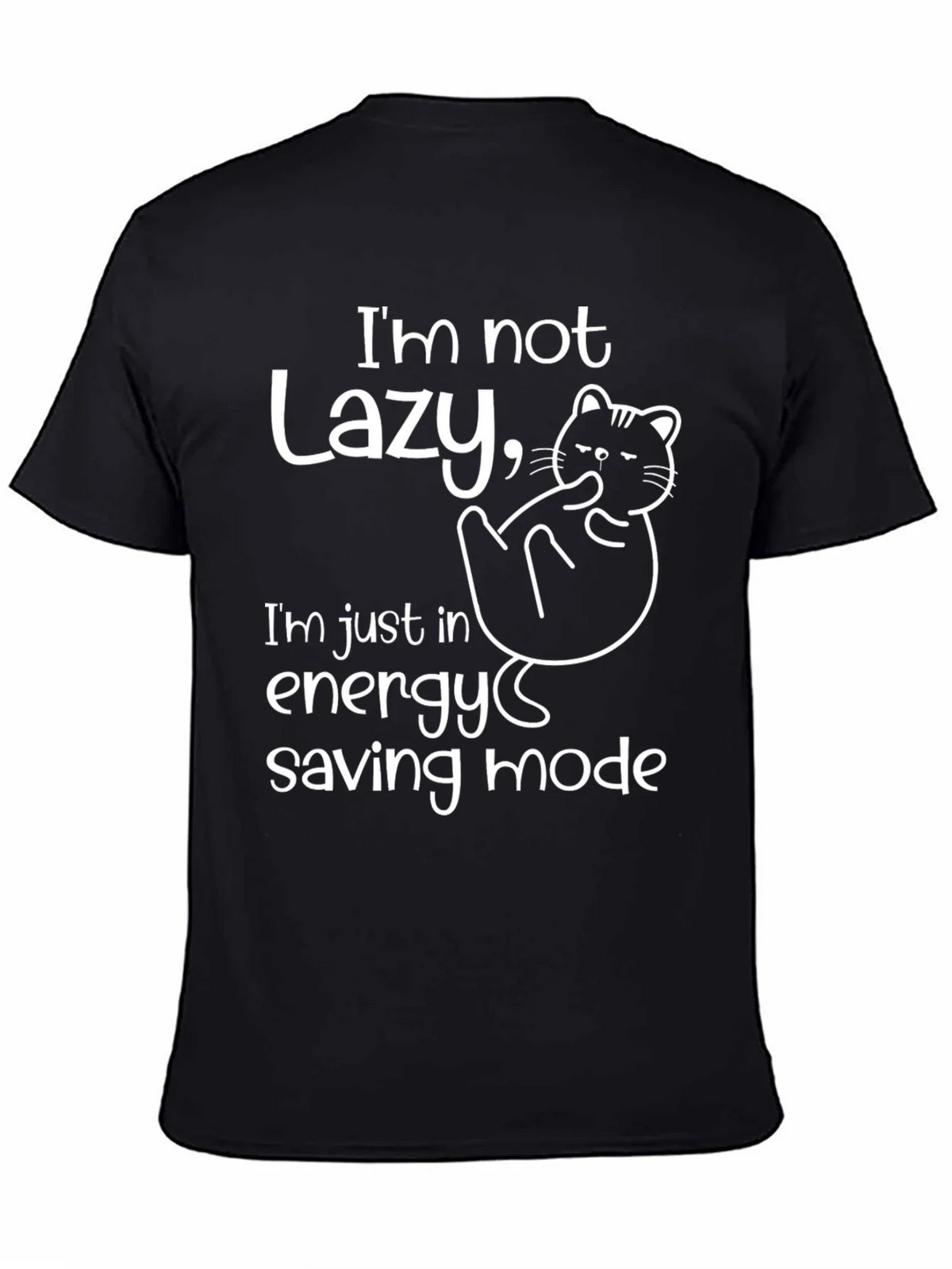Lazy Cat Energy Saving Mode T-Shirt product image 4