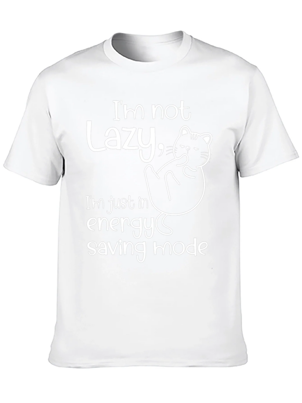 Lazy Cat Energy Saving Mode T-Shirt product image 9