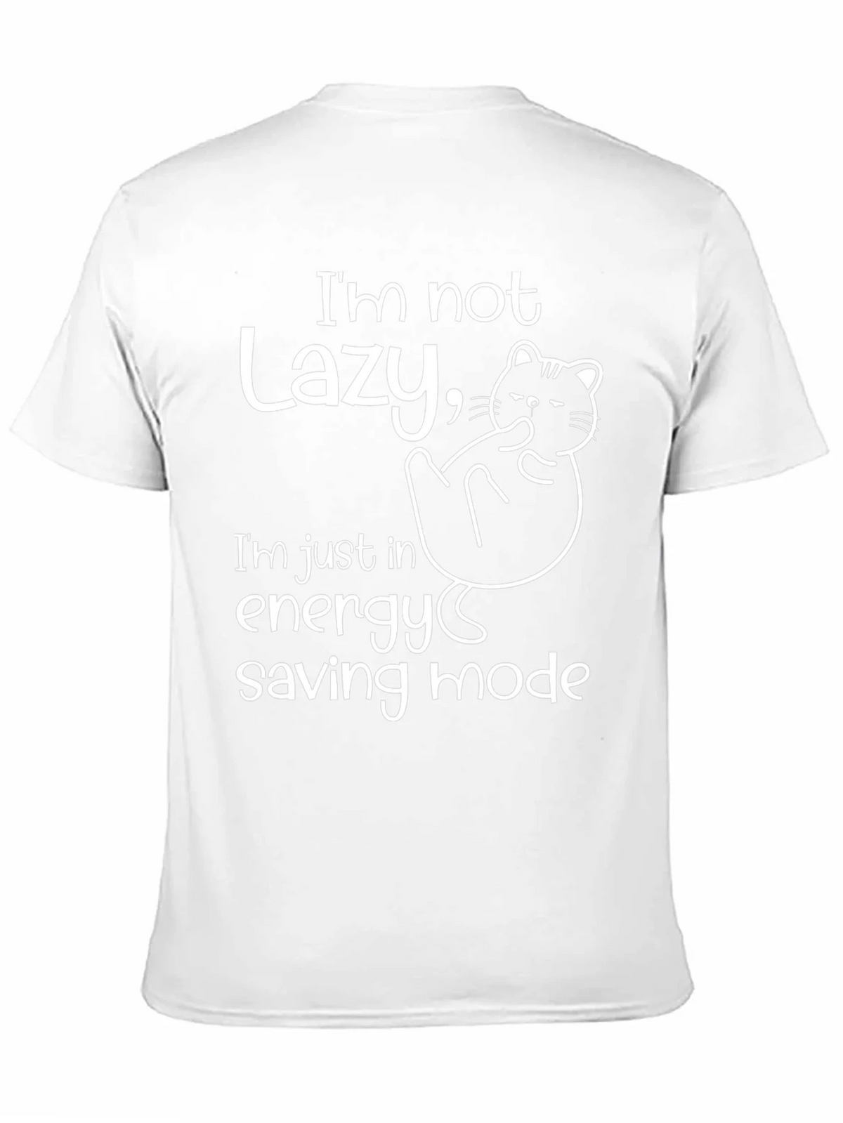 Lazy Cat Energy Saving Mode T-Shirt product image 10