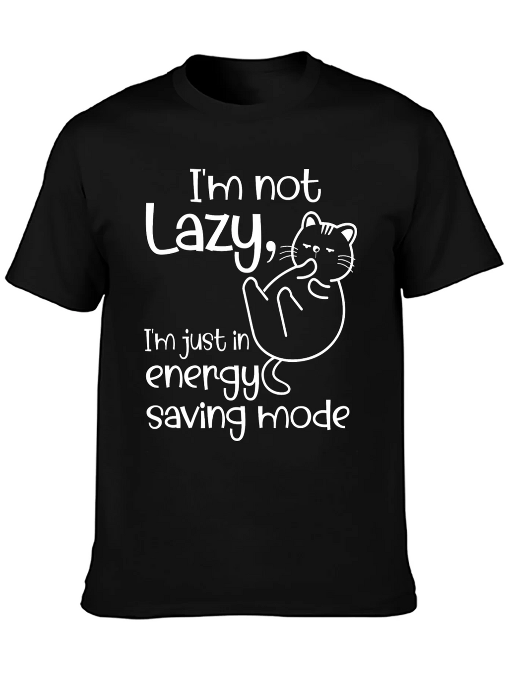 Lazy Cat Energy Saving Mode T-Shirt product image 3