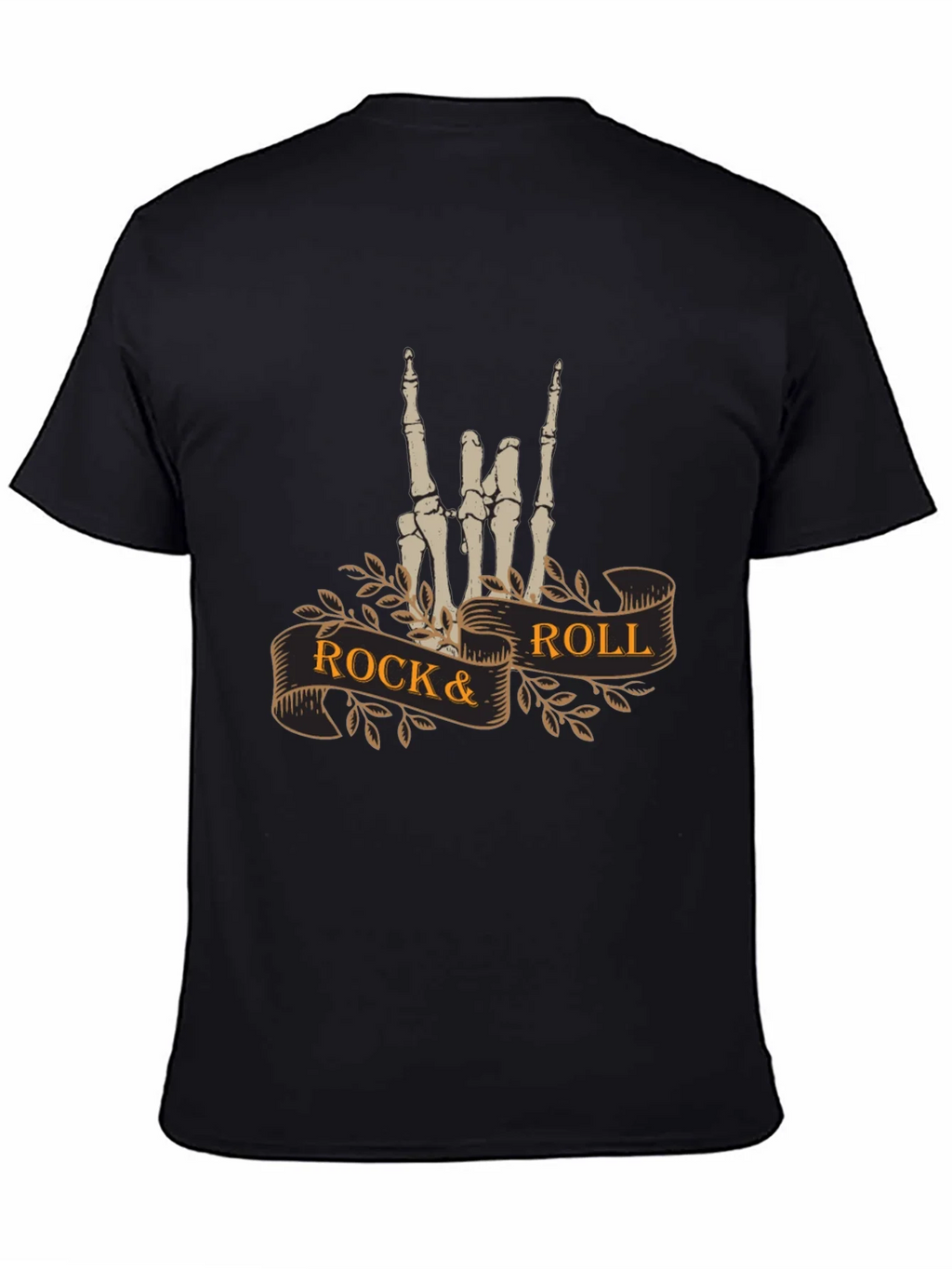 Rock & Roll Skeleton Hand T-Shirt - Black product image 4