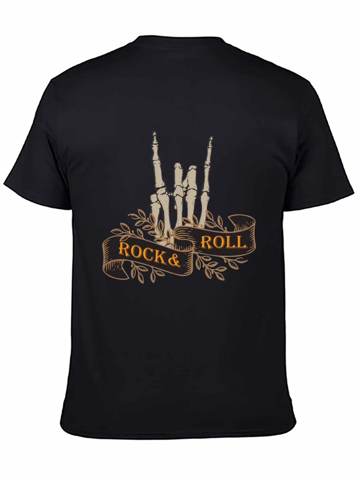 Rock & Roll Skeleton Hand T-Shirt - Black product image 4