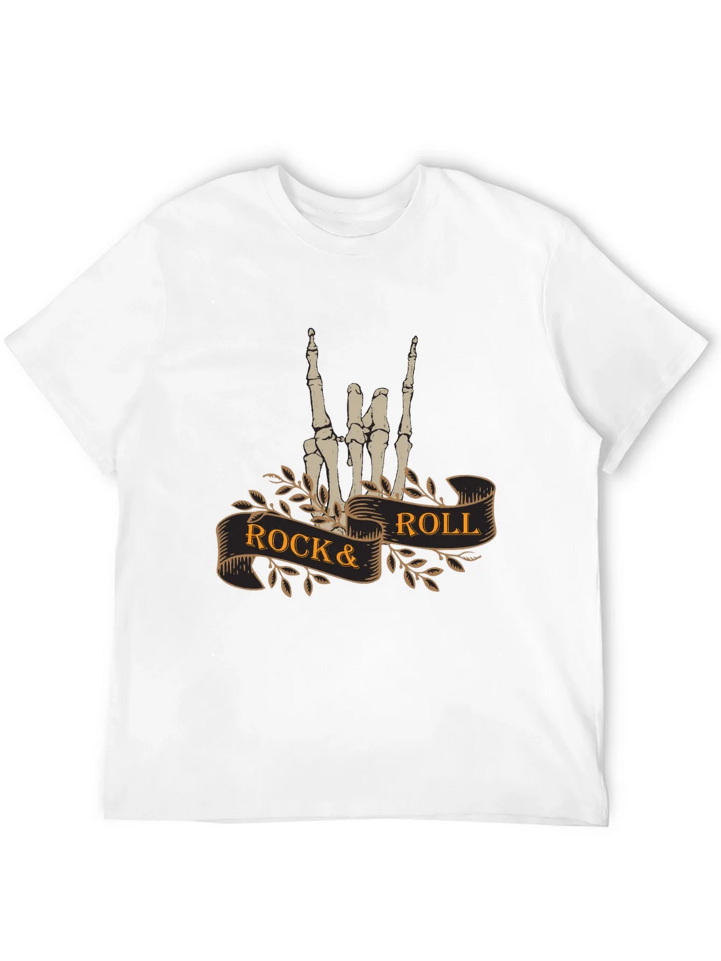Rock & Roll Skeleton Hand T-Shirt - Black product image 11