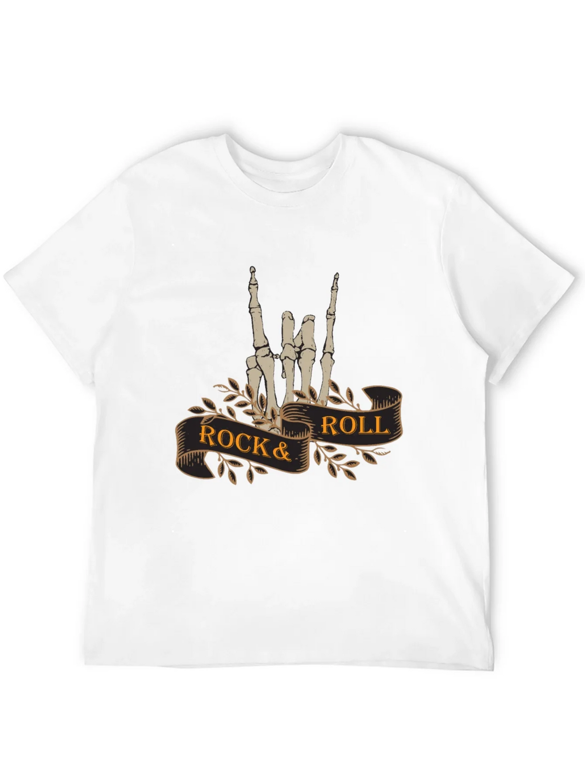 Rock & Roll Skeleton Hand T-Shirt - Black product image 11