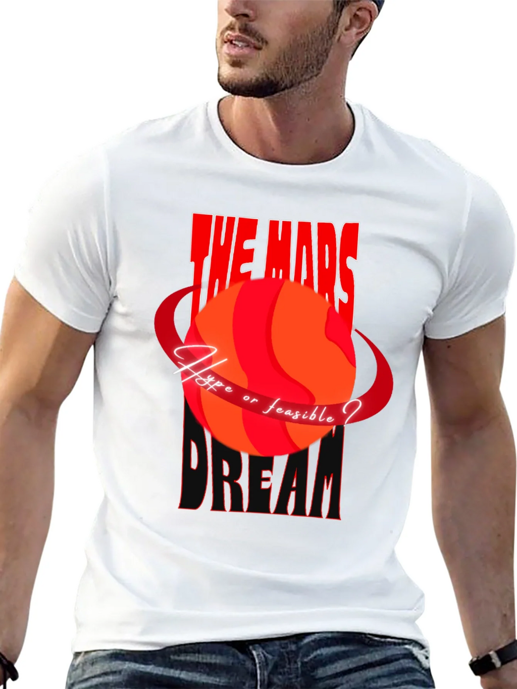 Mars Dream Graphic Tee - Hope or Feasible T-Shirt product image 12