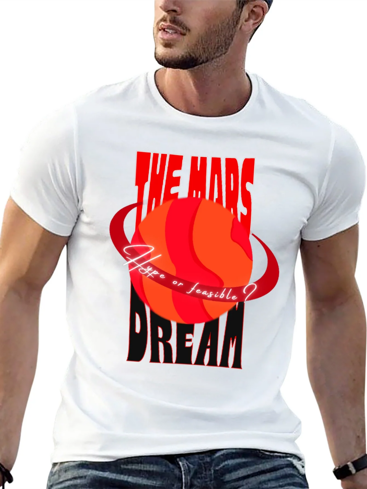 Mars Dream Graphic Tee - Hope or Feasible T-Shirt product image 12