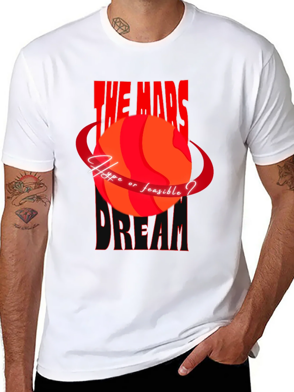 Mars Dream Graphic Tee - Hope or Feasible T-Shirt product image 7