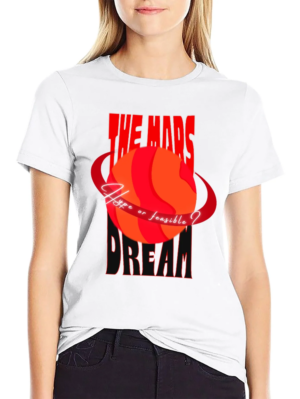 Mars Dream Graphic Tee - Hope or Feasible T-Shirt product image 8