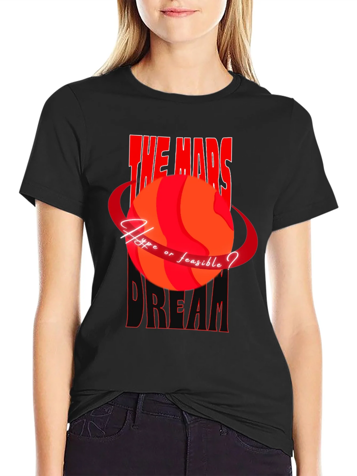 Mars Dream Graphic Tee - Hope or Feasible T-Shirt product image 2