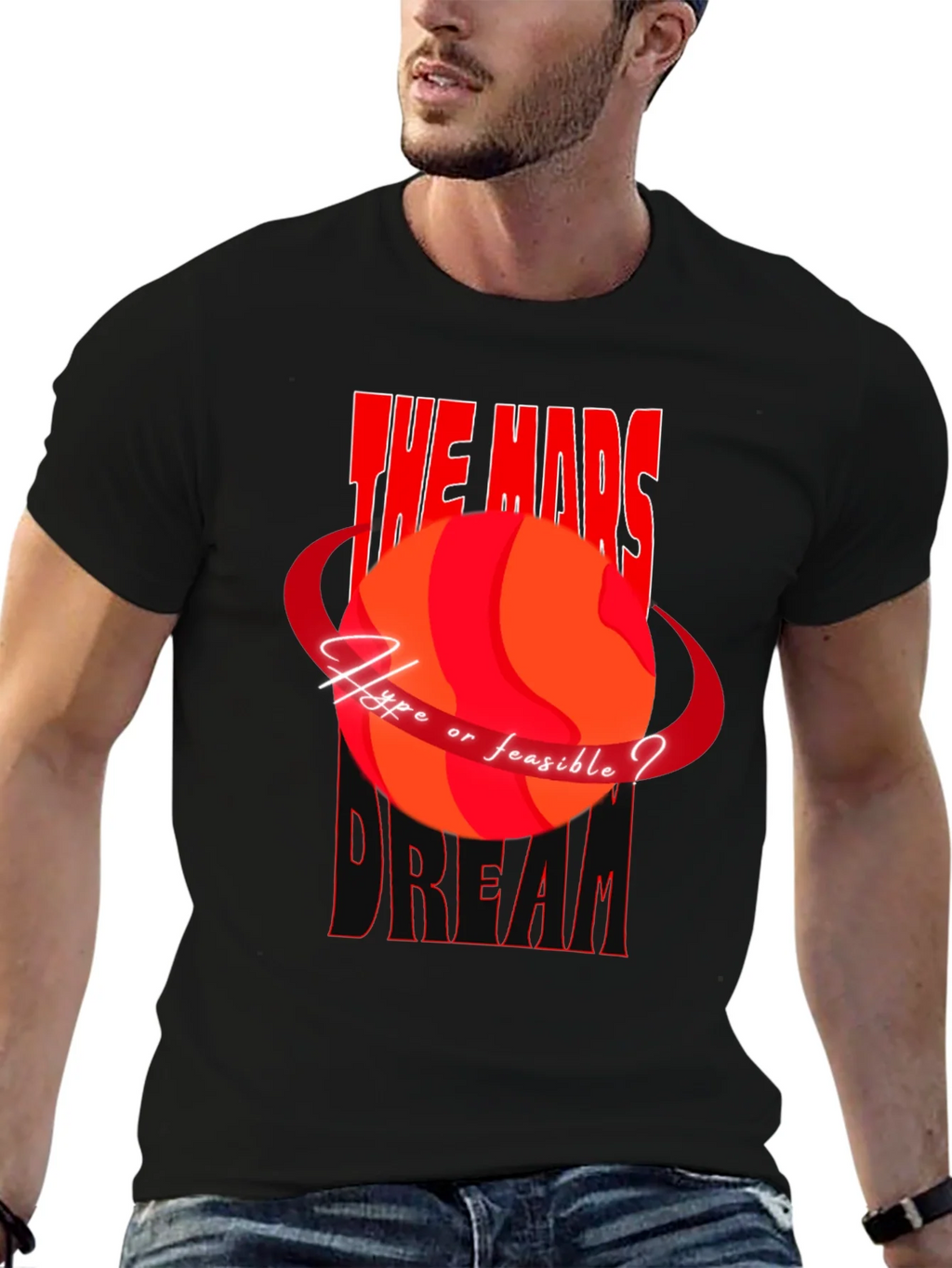 Mars Dream Graphic Tee - Hope or Feasible T-Shirt product image 6