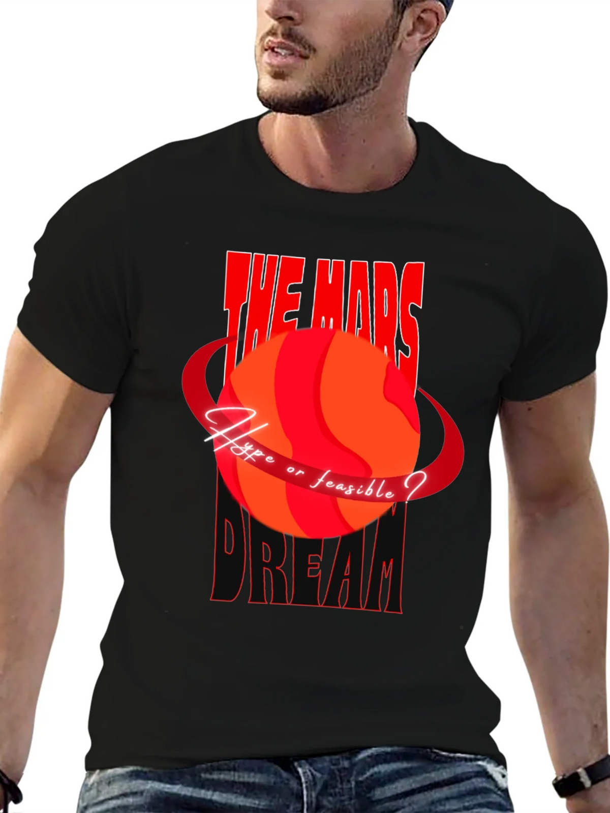 Mars Dream Graphic Tee - Hope or Feasible T-Shirt product image 6