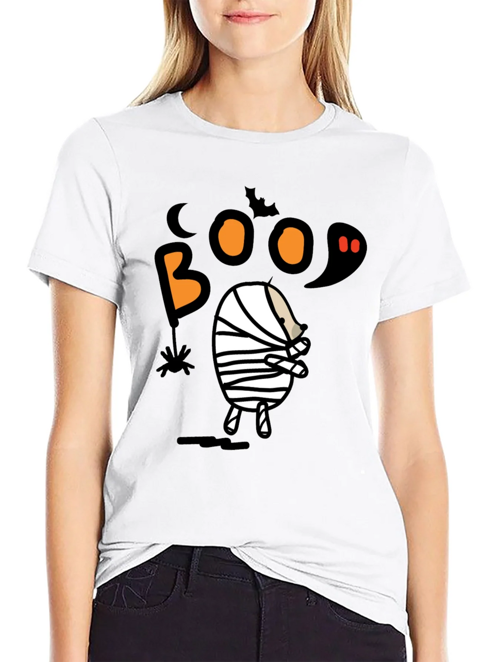 Boo Halloween Mummy Graphic T-Shirt product image 8
