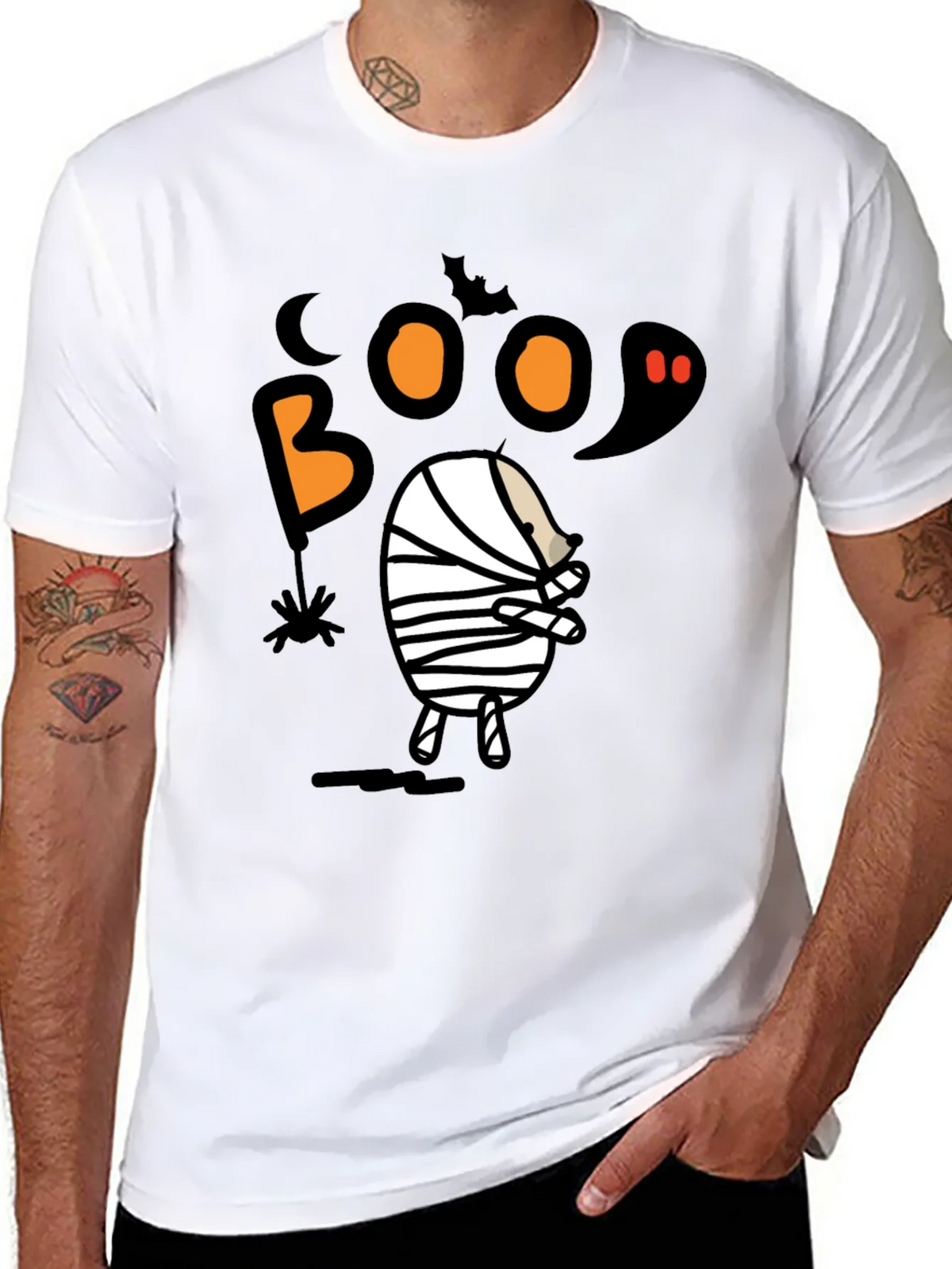 Boo Halloween Mummy Graphic T-Shirt product image 7