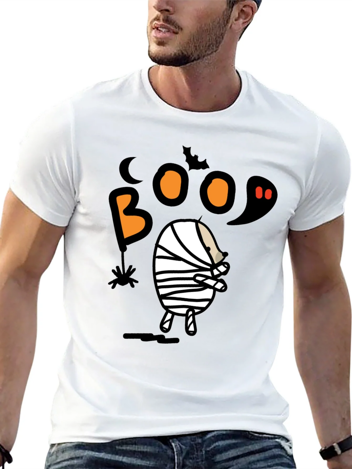 Boo Halloween Mummy Graphic T-Shirt product image 12