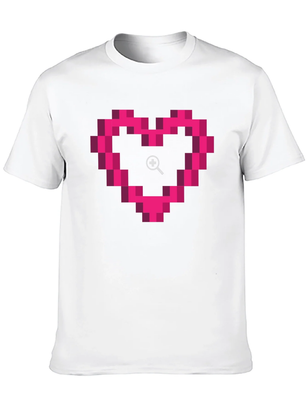 Pixel Heart Zoom Black T-Shirt product image 9