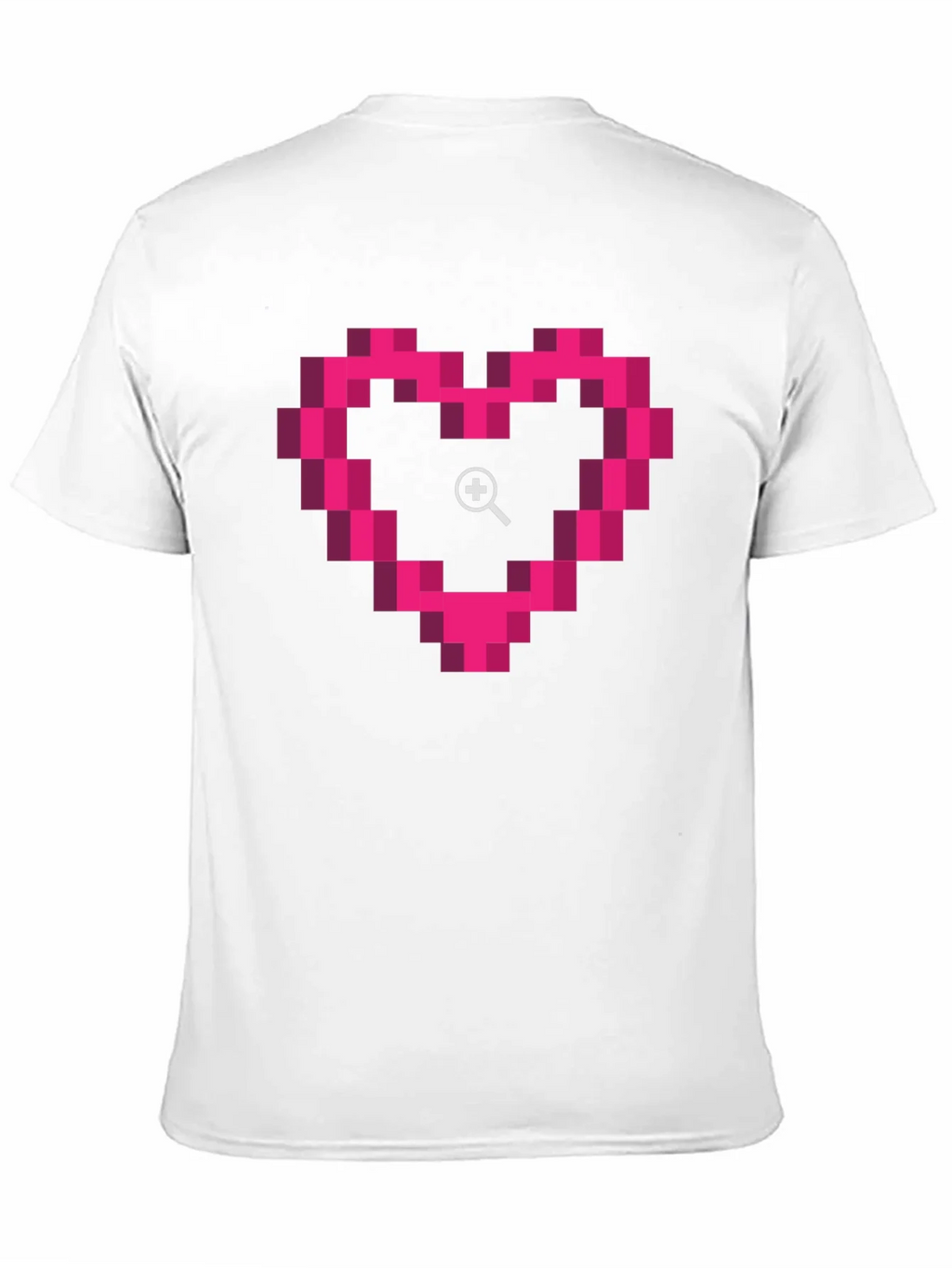 Pixel Heart Zoom Black T-Shirt product image 10