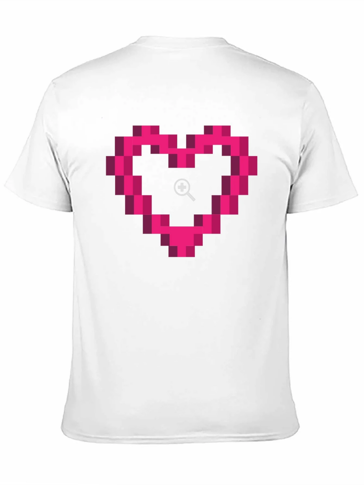 Pixel Heart Zoom Black T-Shirt product image 10