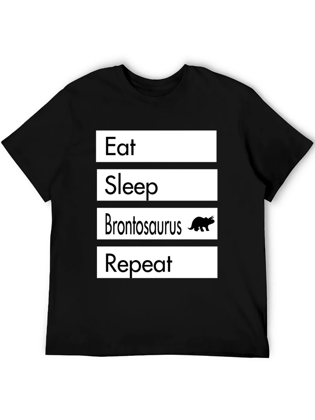 Eat Sleep Brontosaurus Repeat T-Shirt Funny Dino Tee product image 5