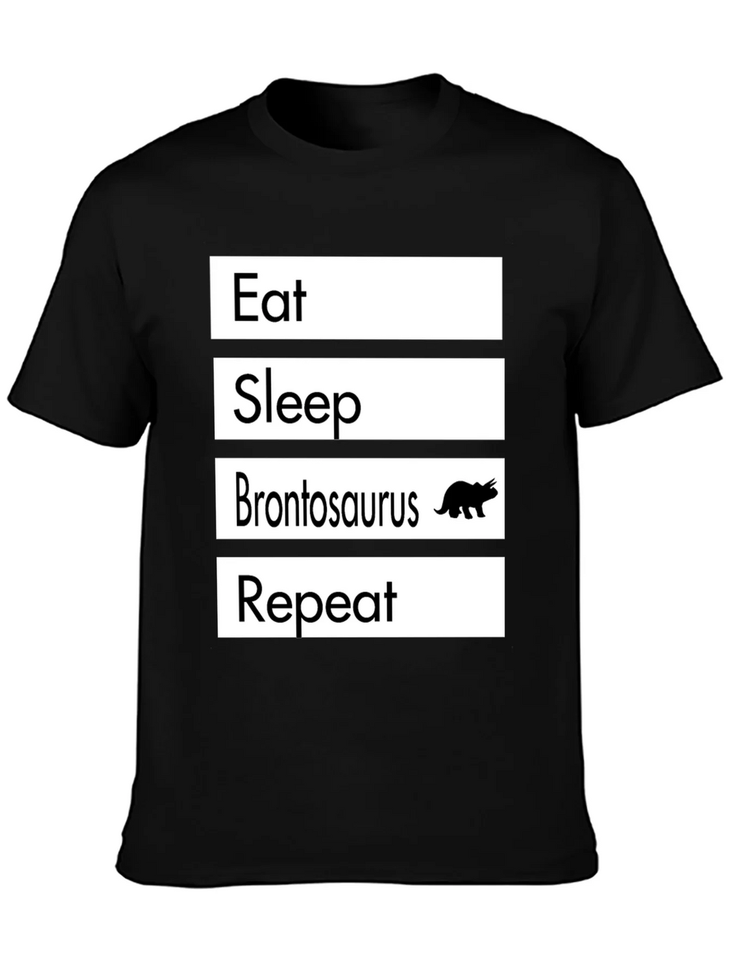 Eat Sleep Brontosaurus Repeat T-Shirt Funny Dino Tee product image 3