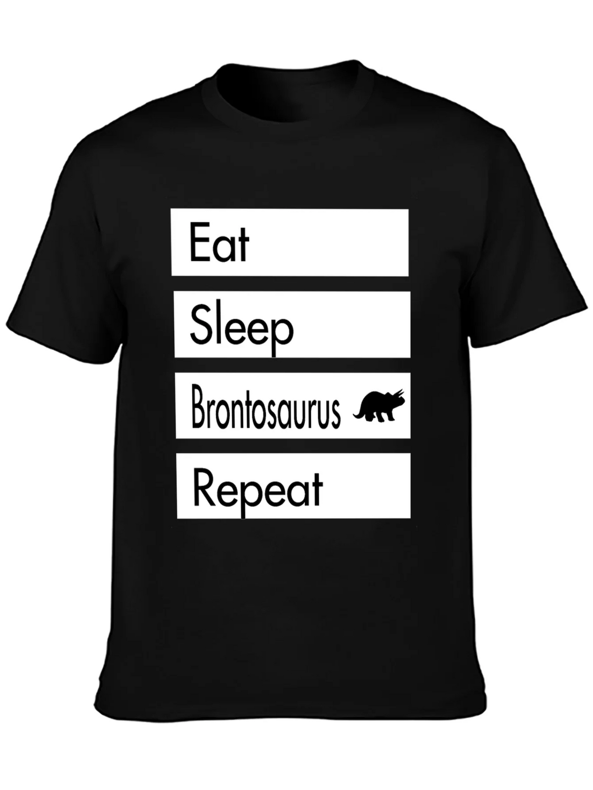 Eat Sleep Brontosaurus Repeat T-Shirt Funny Dino Tee product image 3