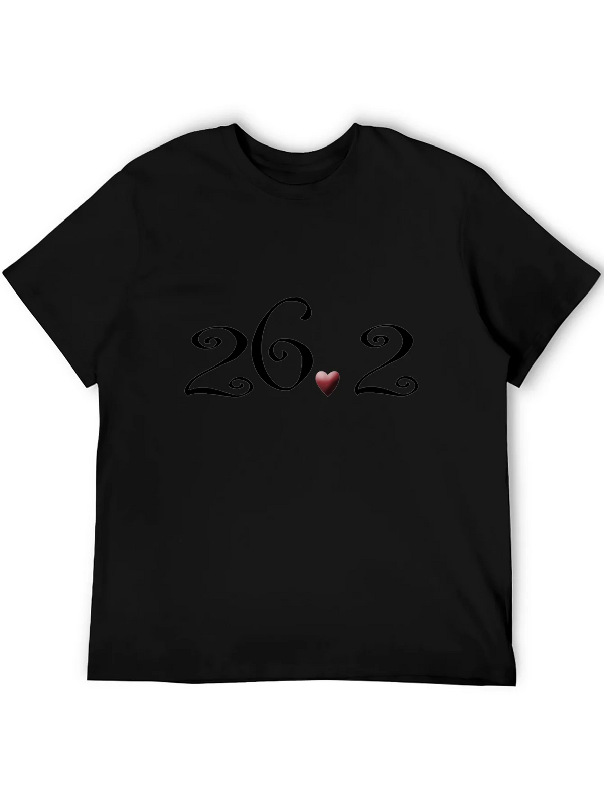 26.2 Marathon Heart T-Shirt - Black Short Sleeve product image 5