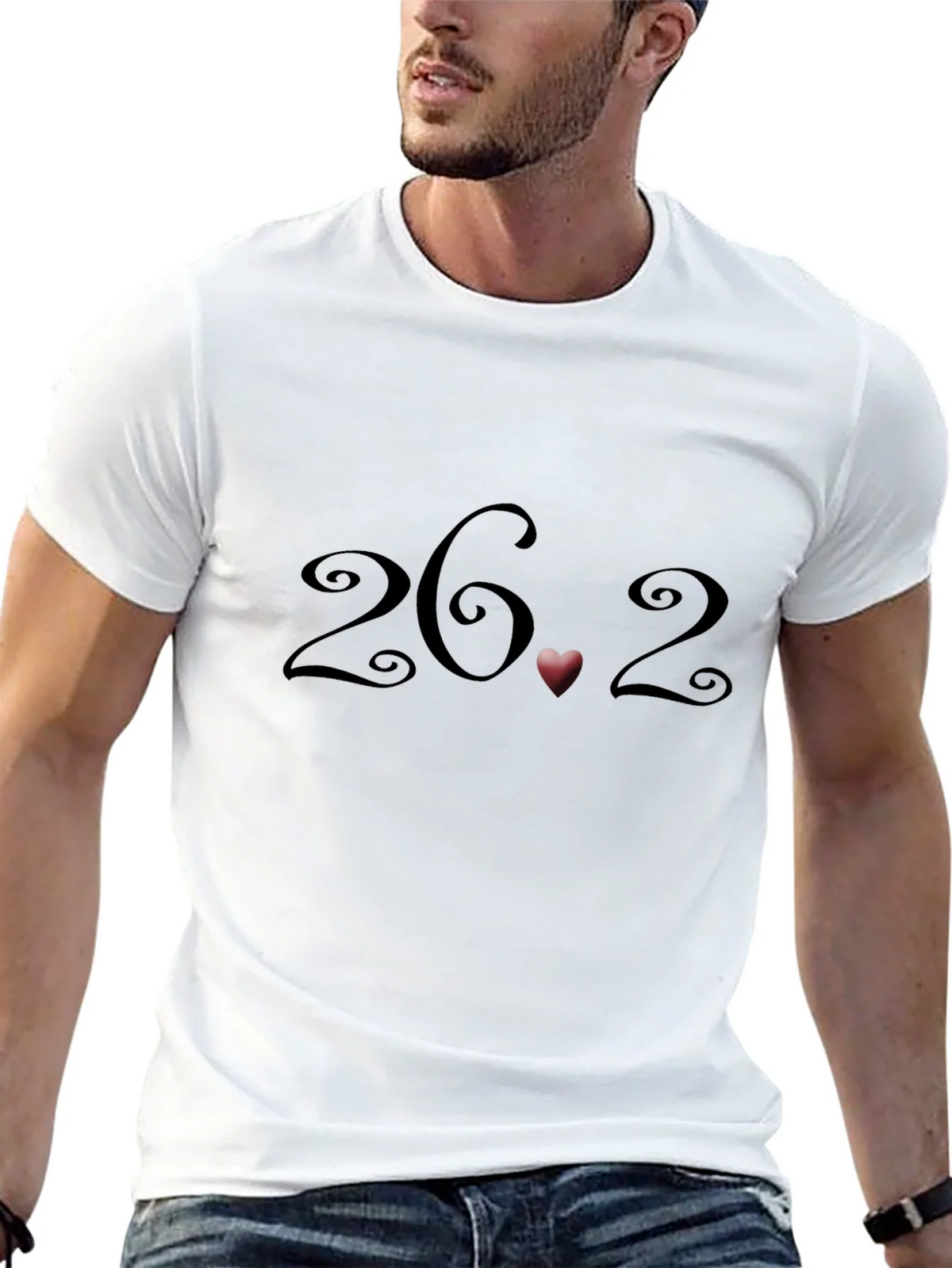 26.2 Marathon Heart T-Shirt - Black Short Sleeve product image 12