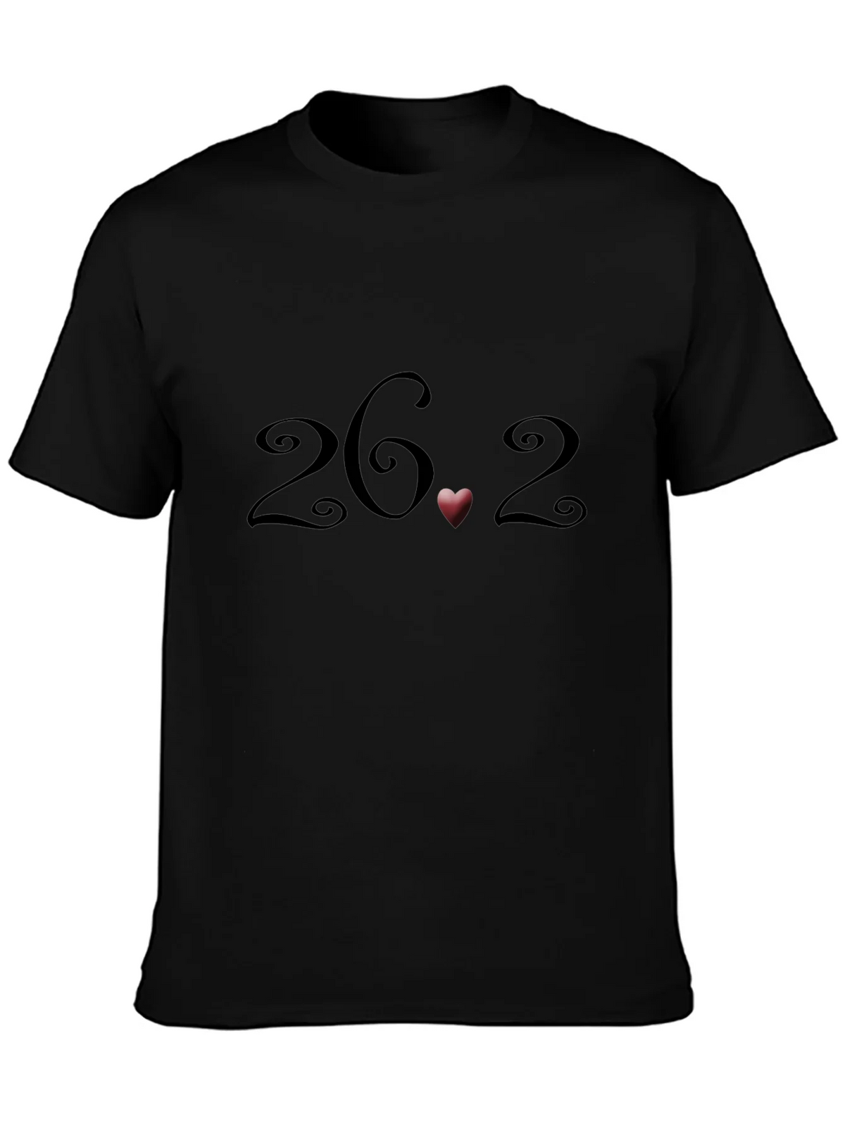 26.2 Marathon Heart T-Shirt - Black Short Sleeve product image 3