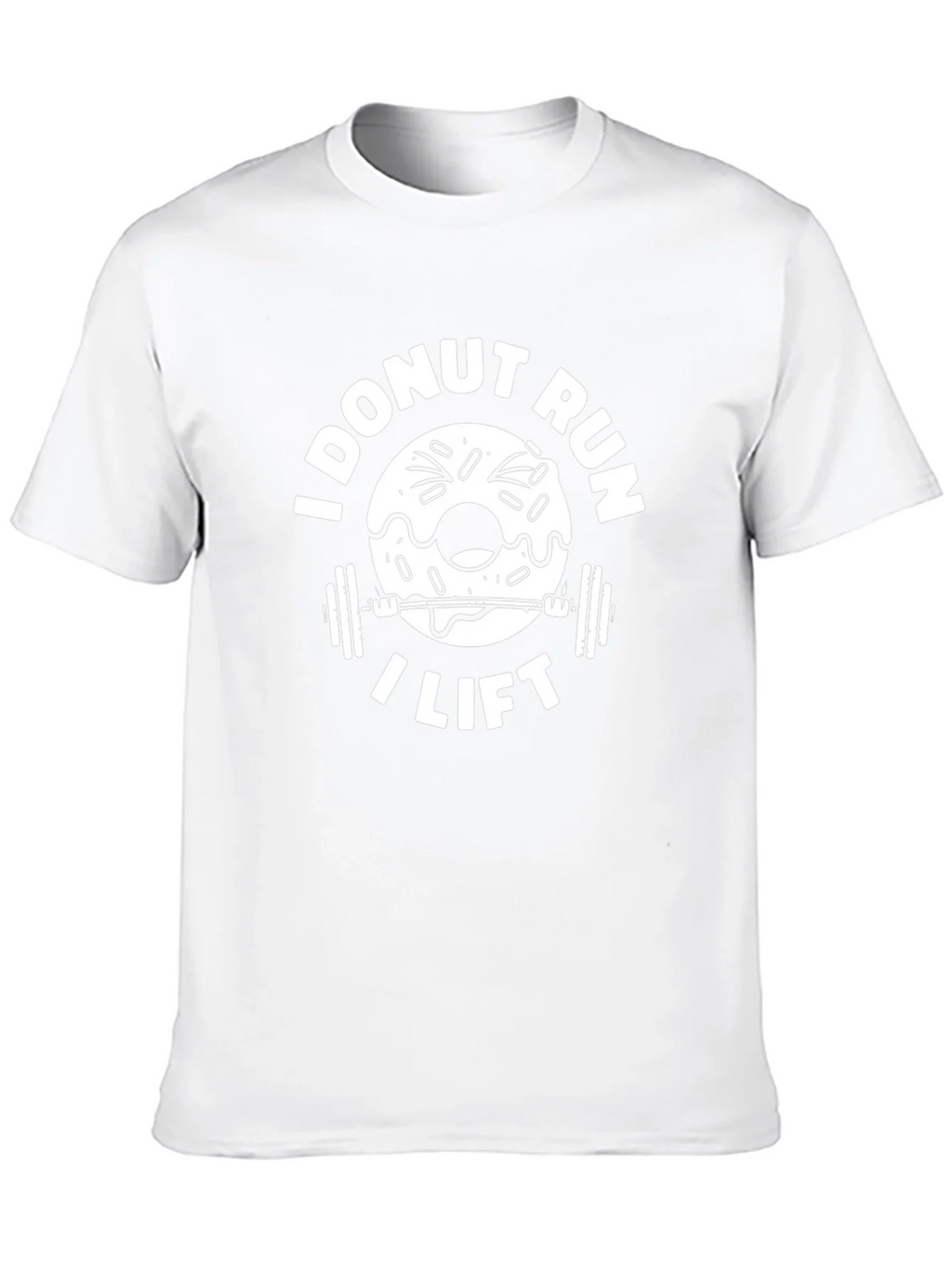I Donut Run I Lift Black T-Shirt Gym Workout Humor Tee product image 9