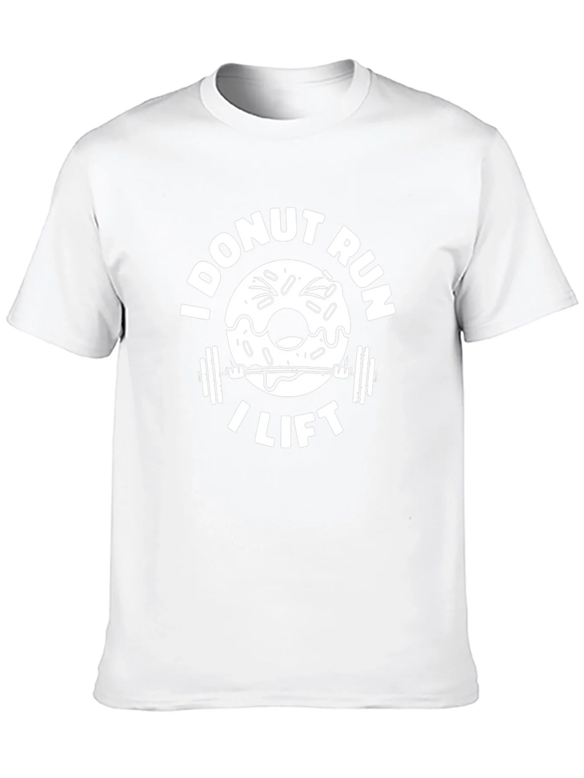 I Donut Run I Lift Black T-Shirt Gym Workout Humor Tee product image 9